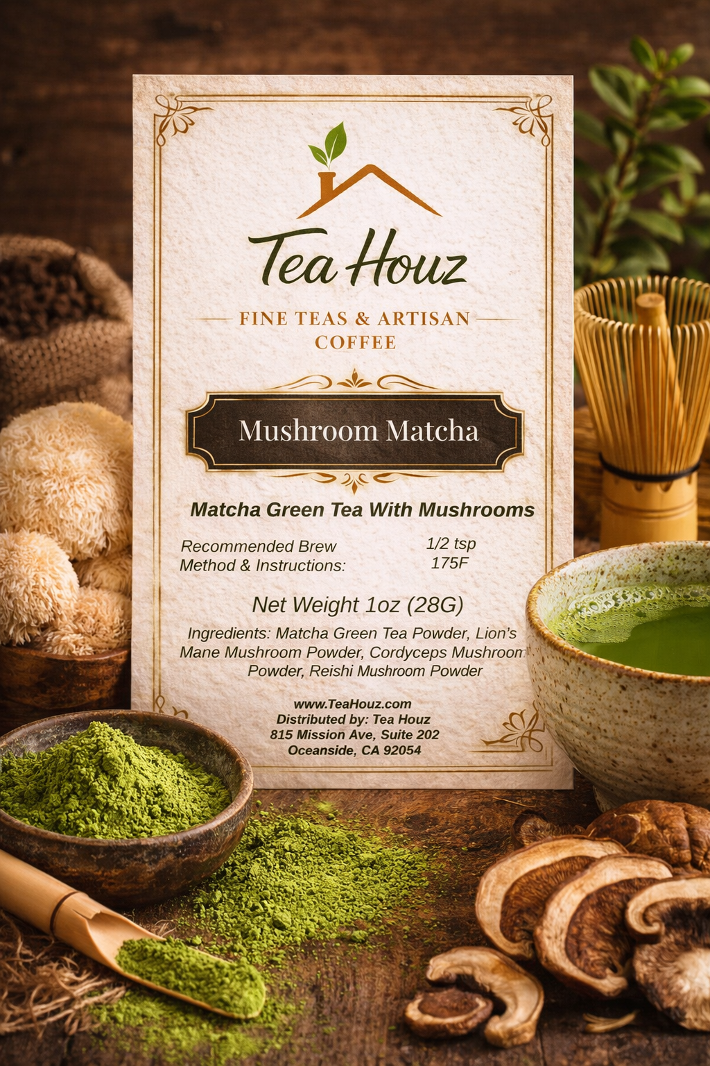 Mushroom Matcha Tea