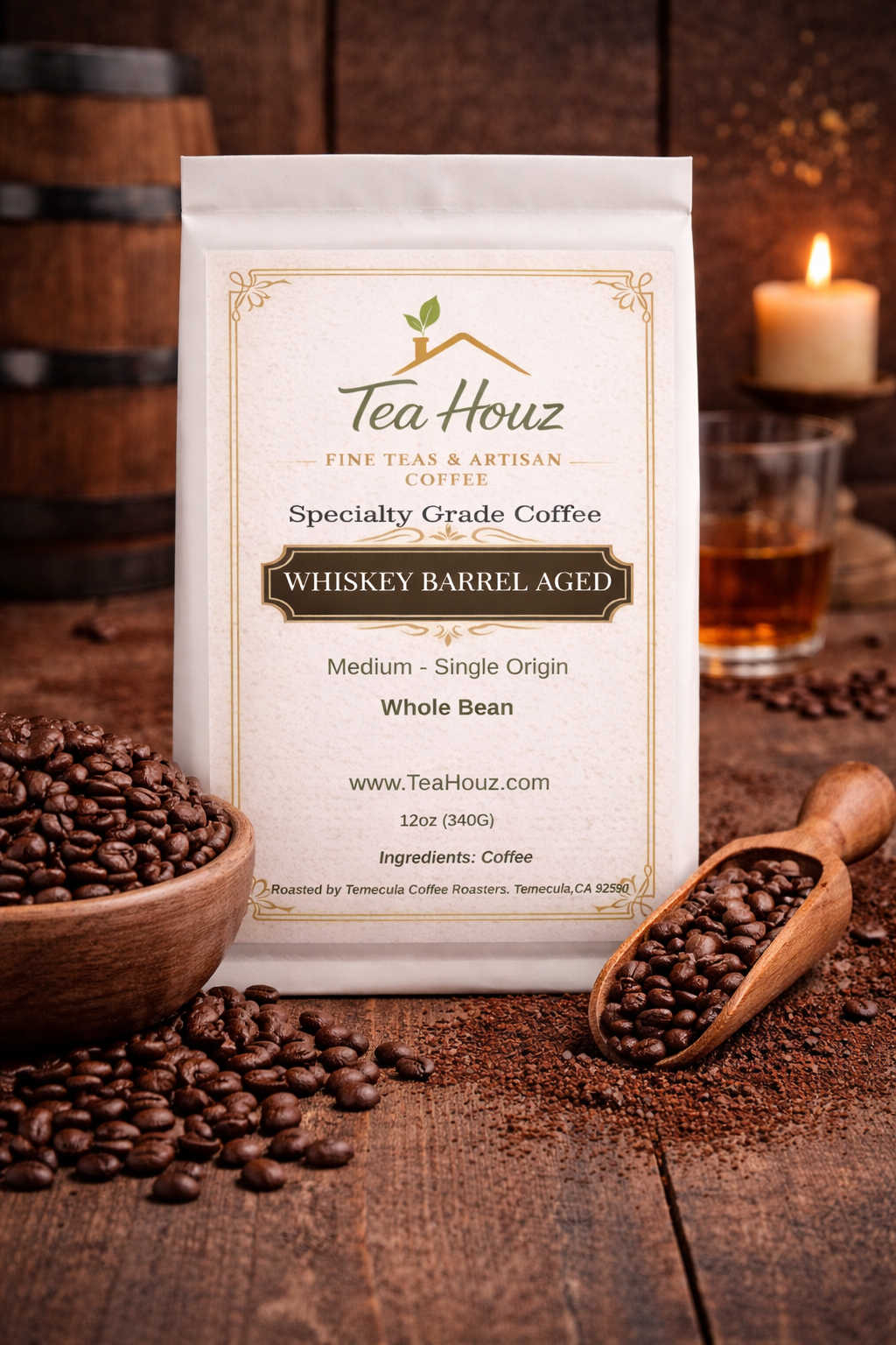 Whiskey Barrel Aged Whole Bean Coffee (Guatemala)