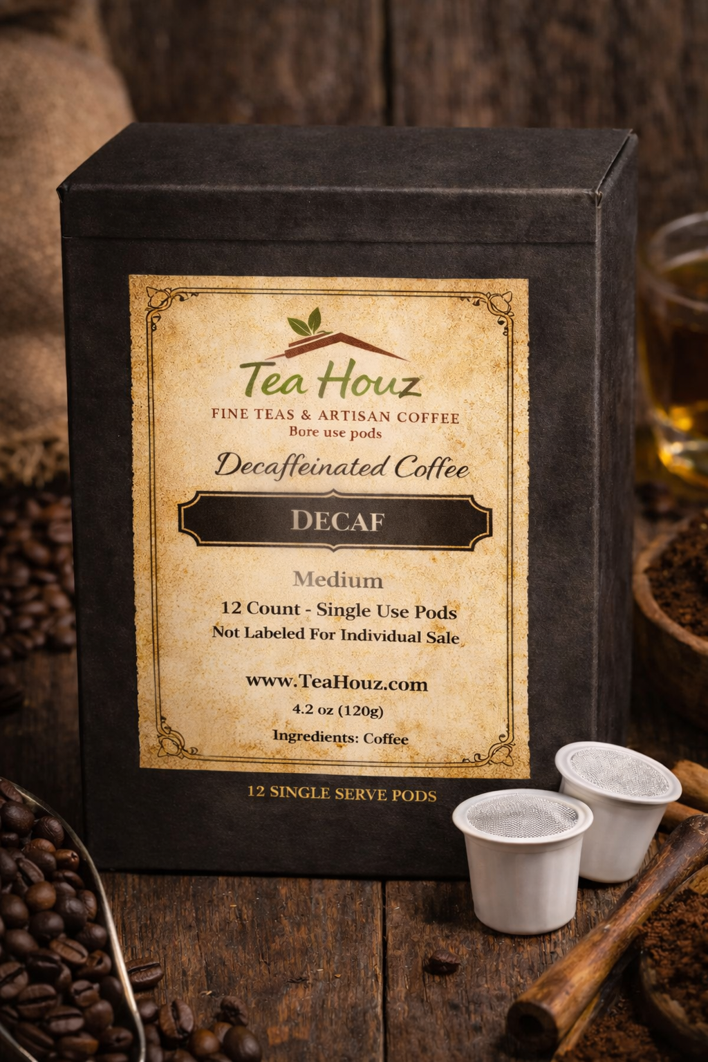 Decaffeiniated Coffee [12 Single Use Cups]
