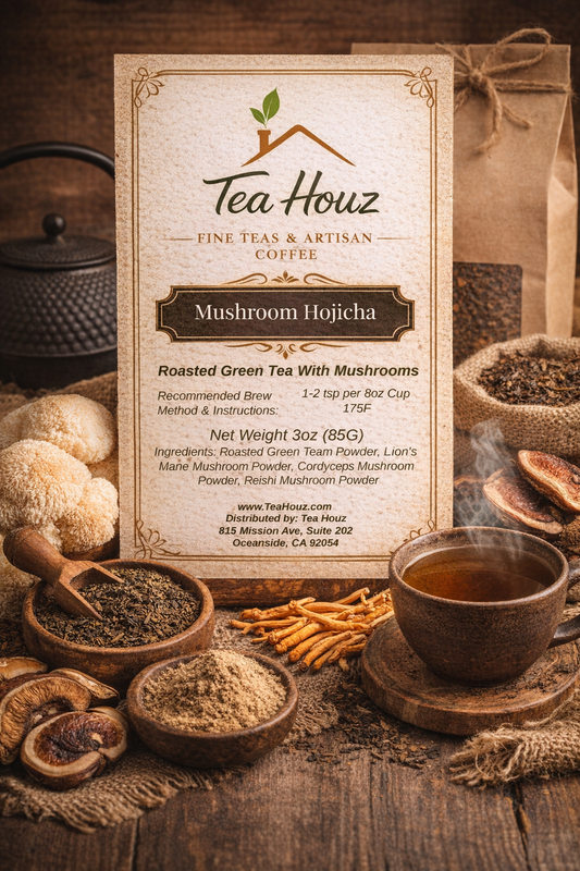 Mushroom Hojicha Tea