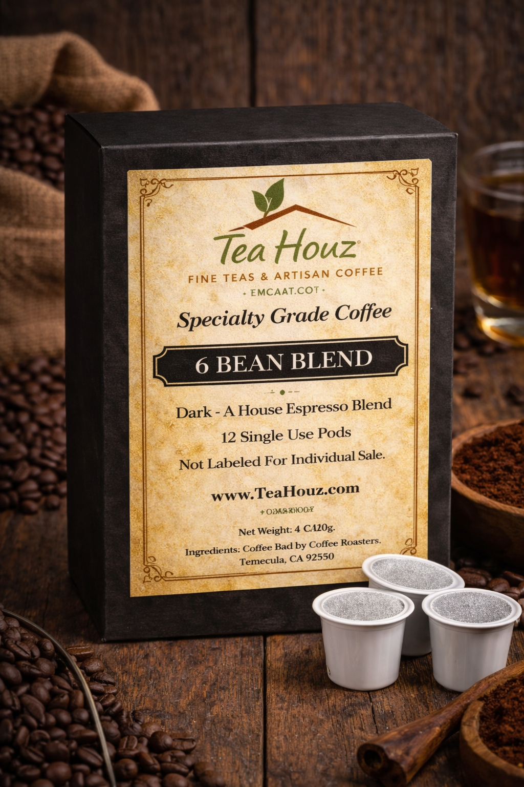 6 Bean (Dark Roast) [12 Single User Cups]