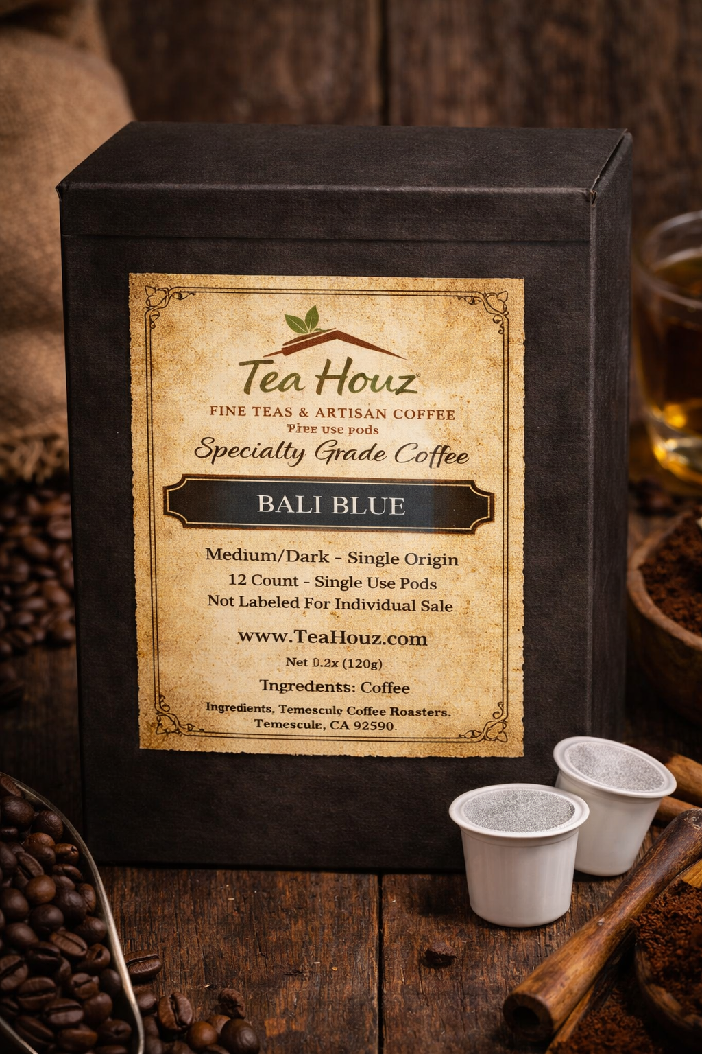 Bali Blue (Medium/Dark Roast) [12 Single Use Cups]