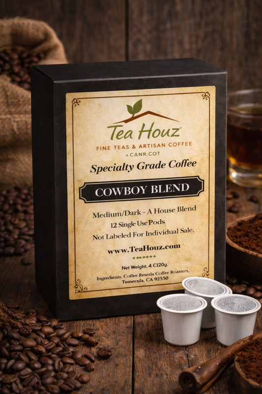 Cowboy Blend (Medium & Dark Roast) [12 Single Use Cups]